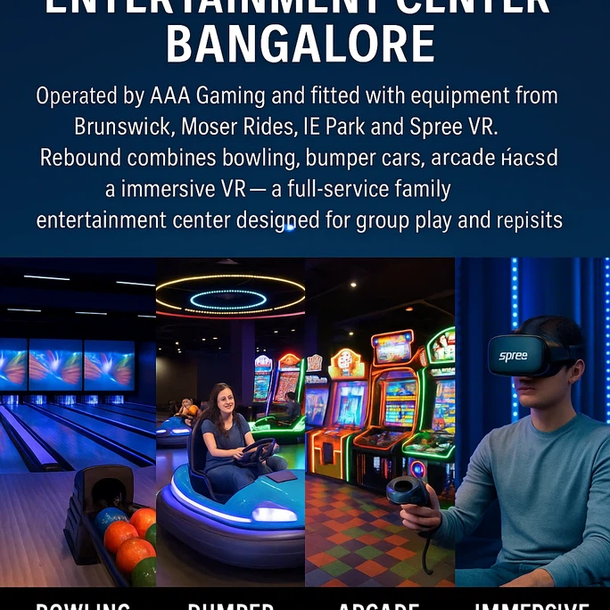 Rebound Entertainment Center Bangalore bowling lanes and VR pods Rebound Entertainment Center Bangalore bowling lanes and VR pods
